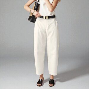 J. Crew Barrel-leg pant in cotton blend Size 31